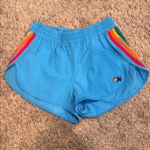 Aviator Nation Blue and Red Athletic Shorts Lightweight Performance